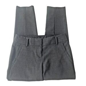 Ann Taylor Loft Marisa Gray Dress Pants Straight Leg Wool Blend Pocket Woman's 0